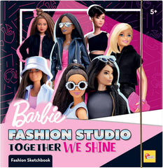 Lisciani – BARBIE – Skizzenbuch Set Wir Glänzen – Modestudio – Models zum Anziehen – Kreatives Spiel – Supermodische Kleidung – Farbmarker – Für Mädchen ab 4 Jahren
