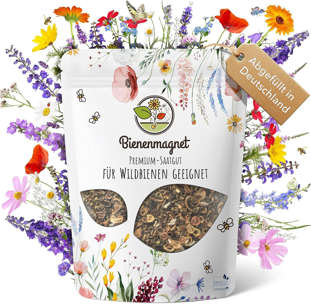 100 g Premium-Wildblumensamen für eine farbenfrohe Blumenwiese – lebendige und nektarreiche Blumensamenmischung für Bienen und Schmetterlinge (inklusive kostenlosem E-Book)