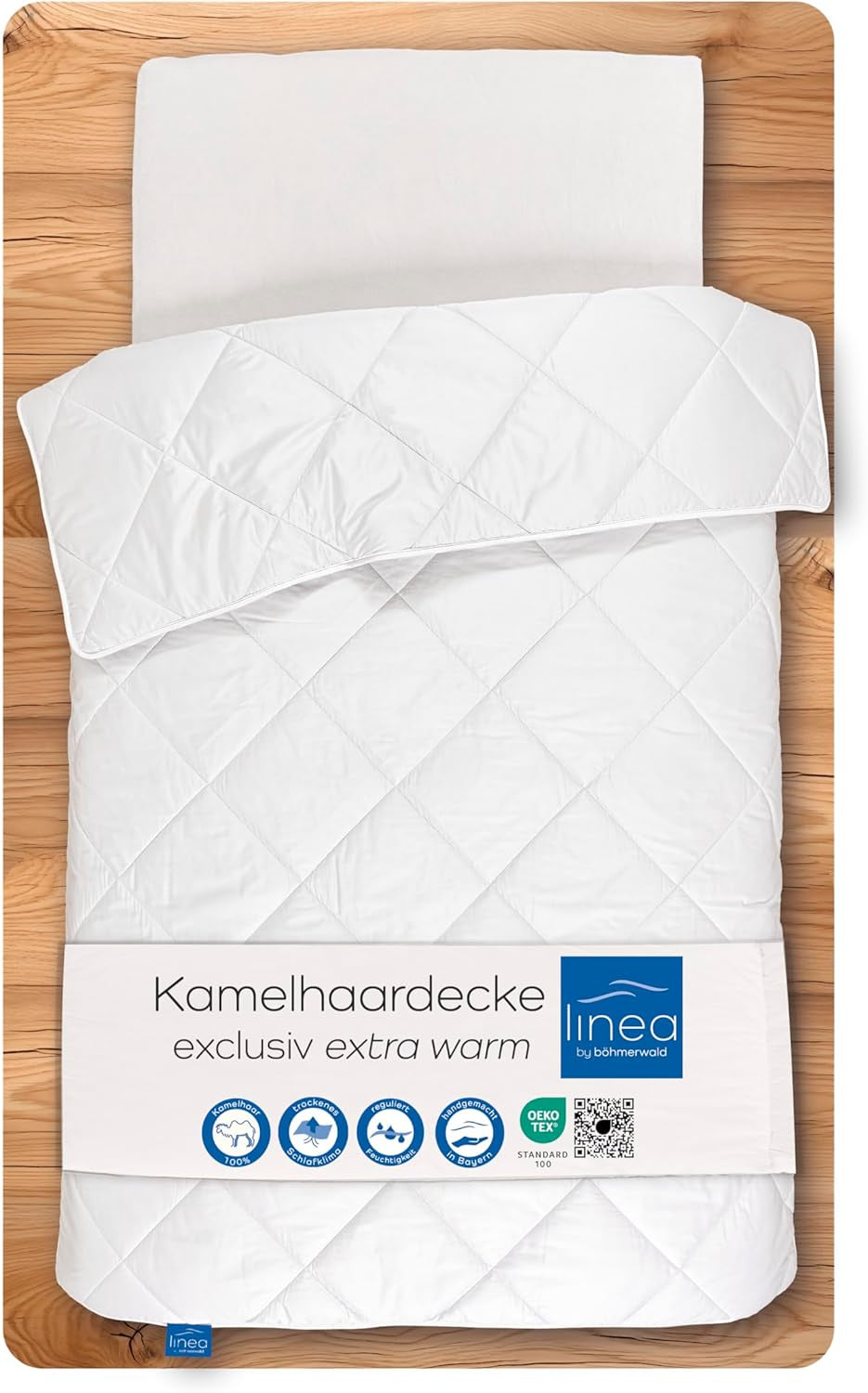 Exklusive Bettdecke, Kamel, Weiß, 135 x 200 cm Naty Shop Bettdecken und Steppdecken 135 x 200 cm