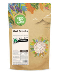 Crupe de ovăz Wholefood Earth 2 kg | Fără OMG | Natural | Bogat în fibre