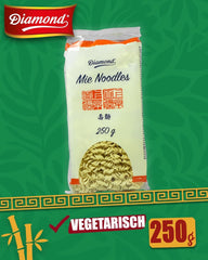 DIAMOND Mie Noodles, Weizennudeln ohne Ei, schnell und einfach zubereitet, vegetarisch – 8 x 250 g