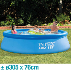 Intex 28122NP – Runder oberirdischer Pool Easy Set, Filterpumpe 1250 l/h, 3853 l, PVC, blau, 305 x 76 cm