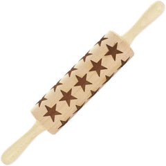 Fackelmann 3154250 Teigrolle mit Sternenabdruck, 40 cm