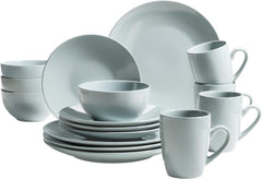 MÄSER Pastell Selection, Modernes Geschirr Set für 4 Personen, 16-teiliges Kombiservice aus Keramik, Steinzeug, Türkis-Grün