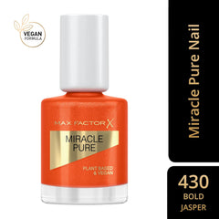 Max Factor Miracle Pure Nail, ultraglänzender, intensiv gefärbter Nagellack mit dem Glanz heilender Kristalle und pflegenden Inhaltsstoffen, Farbe 430 Bold Jasper