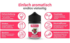 Twizzy, intensiver Himbeergeschmack, 60 Milliliter Arome Naty Shop