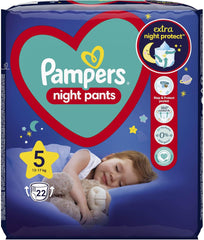 Pampers Windeln (alte Version), Nachthosen, Größe 5, 22 Stück, 12 kg-17 kg