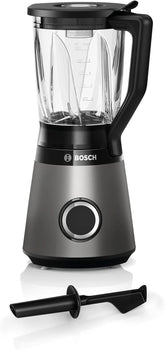 Bosch Standmixer Vitapower Serie 4 MMB6172SN, Verbesserte Version, 10 Jahre Motorgarantie, Edelstahl-Klingen, 1.5L Glasbehälter, Spülmaschinenfeste Teile, 30.000 U/Min, 1200 W, Silver Kitchen Naty Shop
