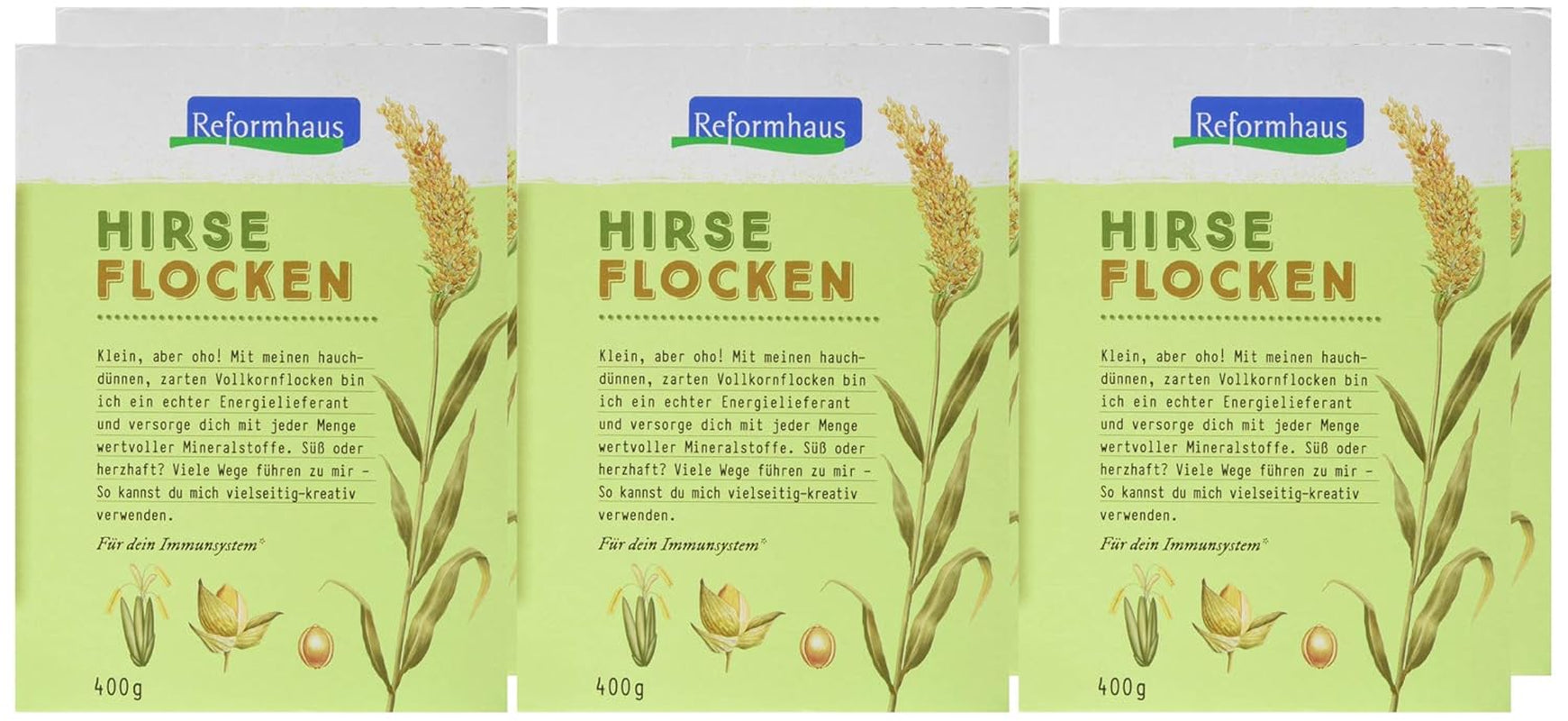 Hirse-Flocken Bio, 6Er Pack (6 X 400 G) Cereale Naty Shop