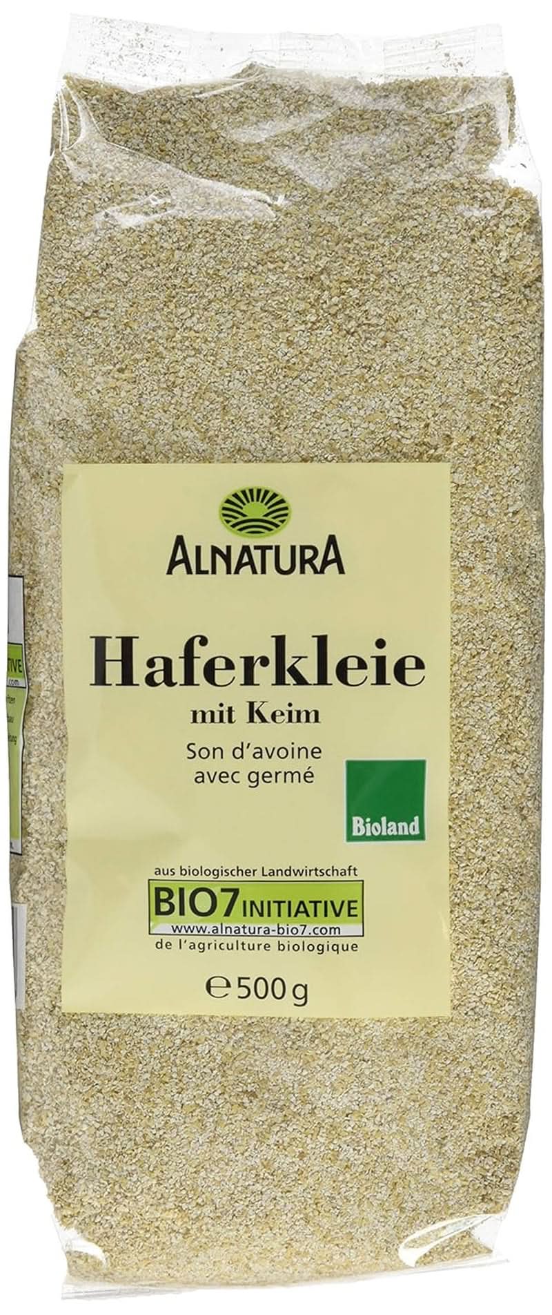 Bio-Haferkleie mit Sprossen, 500 Gramm Cereale Naty Shop