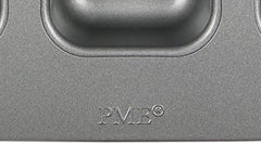 CSB106 Quadratische Antihaftbeschichtete Backform Mit 12 Minilöchern Aus Karbonstahl, Edelstahl, Silber, 37,3 x 26,1 x 3,1 cm Formen und Tabletts zum Backen Naty Shop