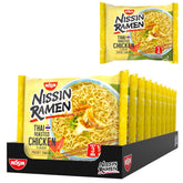 Nissin Ramen – thailändisches gebackenes Hähnchen, 10er-Pack, Instant-Nudeln nach asiatischer Art, thailändisches Rezept, schnelles und einfaches asiatisches Essen (10 x 65 g)