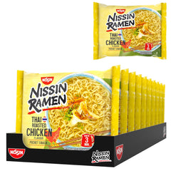 Nissin Ramen – thailändisches gebackenes Hähnchen, 10er-Pack, Instant-Nudeln nach asiatischer Art, thailändisches Rezept, schnelles und einfaches asiatisches Essen (10 x 65 g)