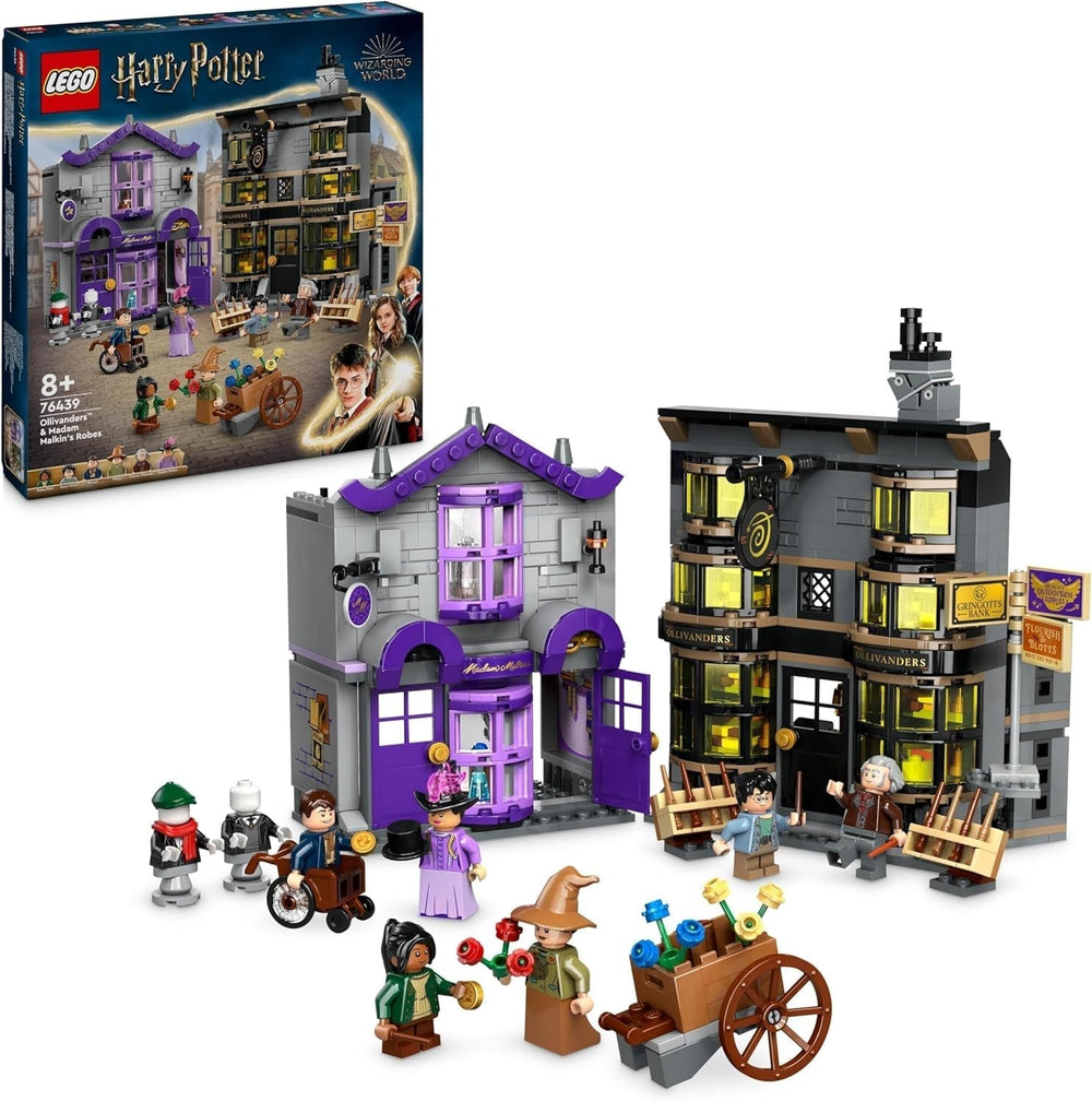 LEGO Harry Potter Ollivanders & Madam Malkins Anzüge, Länder der Winkelgasse, Kinderspielset, Zauberspielzeug, Fantasy-Geschenke für Mädchen, Jungen und Fans ab 8 Jahren 76439 Bausätze Besuche den LEGO-Store Standardtitel