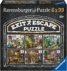 Ravensburger EXIT Puzzle – Das geisterhafte Herrenhaus – 6X 99-teiliges Puzzle für Puzzle-begeisterte Erwachsene und Kinder ab 10 Jahren. Puzzle Naty Shop Gothic