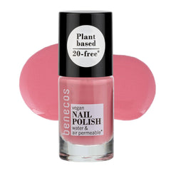 Benecos 20-Free Vegan Nail Polish Bubble Gum – pflanzlicher Nagellack – schnell trocknend und langlebig – wasserdurchlässig – angereichert mit Biotin – 5 ml