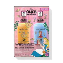 Wet n Wild Alice im Wunderland „In a World of My Own“ Nagellack-Set mit 2 Stück, mit schnell trocknender und lang anhaltender Formel, glänzendem Finish, hält bis zu 5 Tage
