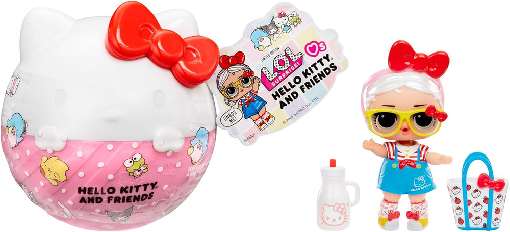 LOL. Überraschung! Liebt Hello Kitty und seine Freunde – 1 Puppe mit 7 Überraschungen, zufällige Auswahl, 8 Kleinkinder zum Sammeln, Geschenk für Kinder ab 4 Jahren, Pink Dolls Naty Shop Standardtitel