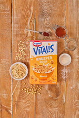 Dr. Oetker Vitalis Crunchy Honeys: Honig-Knuspermüsli für Frühstück und Snacks, 5er-Pack (5 x 600 g)