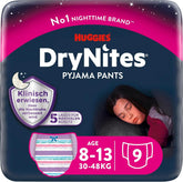 Huggies Drynites Nachtwindeln, Für Mädchen 8-13 Jahre (30-48 kg), Sehr saugfähig, 9 Stück Mutter und Kind Naty Shop