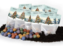 10 X Blumenmurmeln "Frohes Fest" | Kleines Geschenk & Nachhaltiges Mitgebsel Zu Weihnachten | Saatbomben FĂŒr Kollegen, GĂ€ste & Kinder | Kleinigkeit Zum Advent, Adventskalender-FĂŒllung Oder Nikolaus
