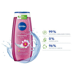 NIVEA Waterlily & Oil, Gel de duș cu parfum proaspăt de nufăr, pH neutru, 250 ml Duș și baie Naty Shop