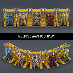 MEGA Fallout Action Figure Bauspielzeug, T-60 Power Armor Collection mit 327 Teilen, 5 Mikro-Actionfiguren und Zubehör, für Sammler