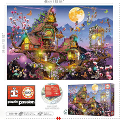 Educa - Puzzle 500 piese pentru adulti | casa zanelor, puzzle 500 piese pentru adulti si copii de la 11 ani, fantezie, basme, zane (19554) Puzzle Naty Shop