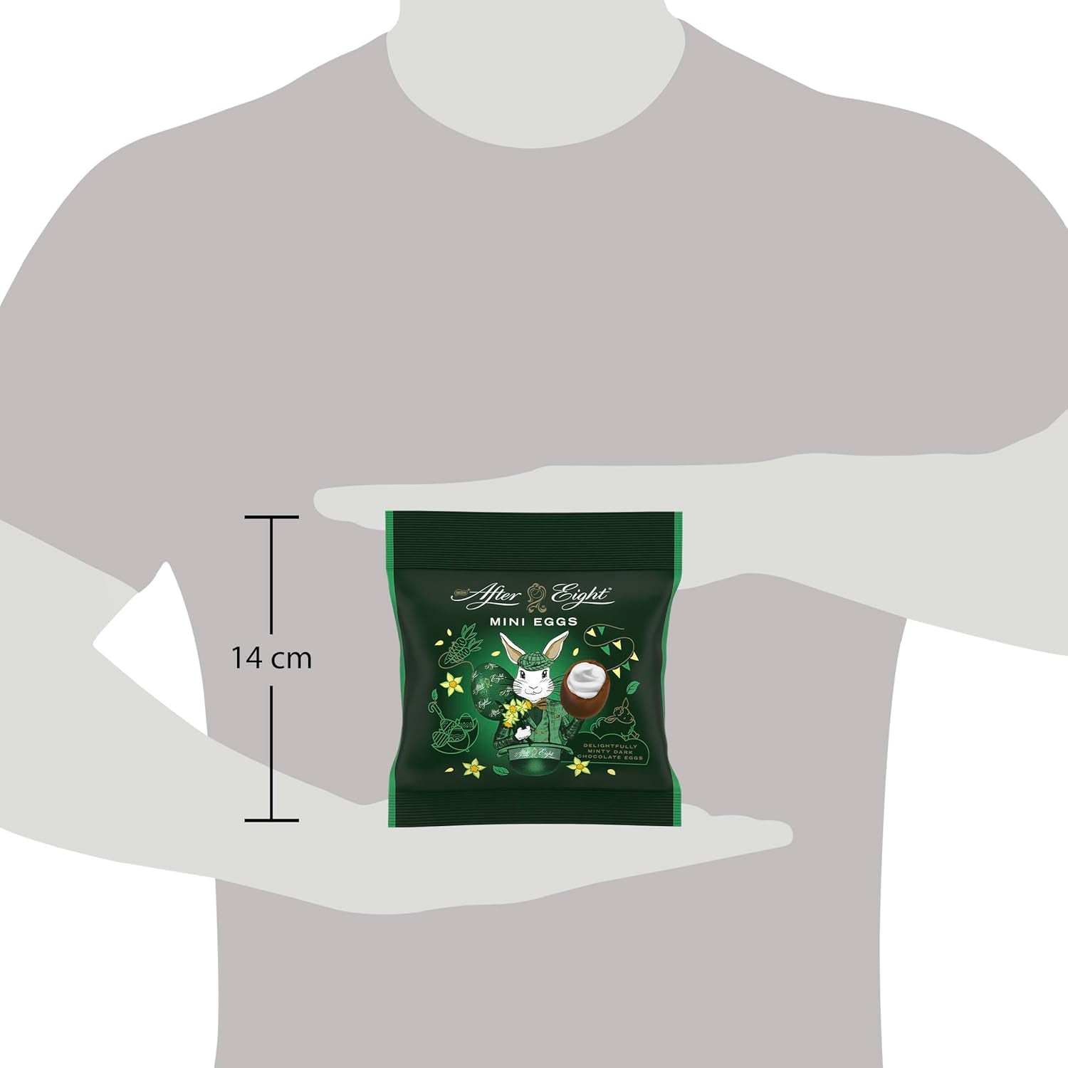 NESTLÉ after EIGHT, ouă mici de Paște de ciocolată neagră ambalate individual cu umplutură de mentă, 90 grame Bomboane de Ciocolata Naty Shop