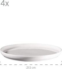 MÄSER 931617 Serie Finaro Geschirr Set Für 4 Personen in Gastronomie-Qualität, Skandinavisches Design, 16-Teiliges Kombiservice, Weiß, Durable Porzellan Seturi vesela masa Naty Shop