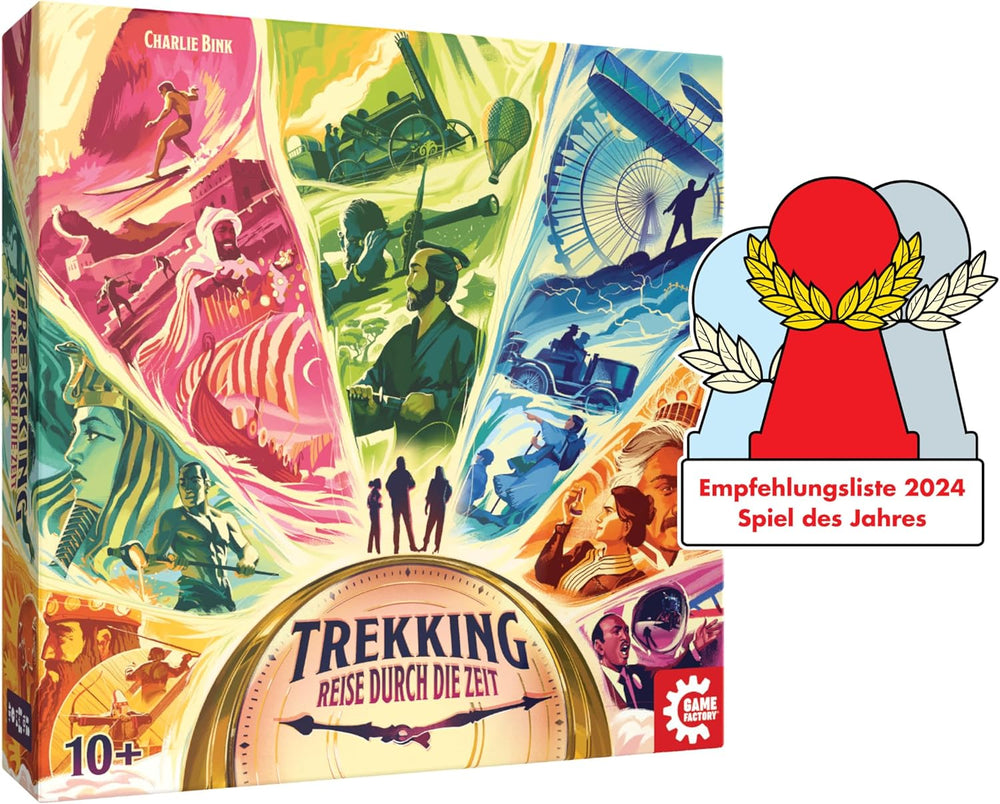 Game Factory 646098 Wandern, Zeitreise, Brettspiel für 1–4 Spieler, ab 10 Jahren, Familienspiel