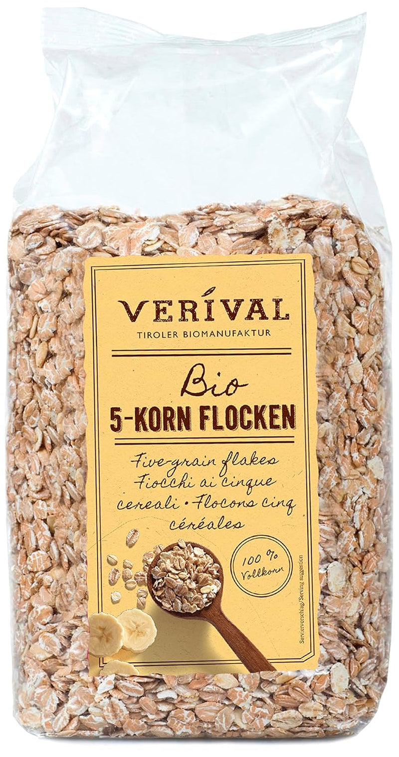 Verival 5-Korn Flocken - Bio, 6er Pack (6 x 500 g) Cereals Naty Shop Standardtitel