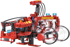 fischertechnik 564069 Advanced Firefighter – Bausatz für Kinder ab 7 Jahre, Experimentierbaukasten mit Feuerwehrauto & Spritzfunktion, fördert technisches Verständnis, Schwarz, Mittel