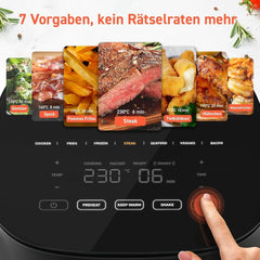 COSORI Airfryer, 7-in-1-Heißluftfritteuse 4,7 l, max. 230 °C und 55 dB Geräuschpegel, über 100 Rezepte, Haushaltsgeräte, Naty Shop