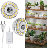 SANSI LED-Wachstumslicht für Zimmerpflanzen, 2 Köpfe, volles Spektrum, 10 W (entspricht 150 W), 4/8/12-Stunden-Timer, Zimmerpflanze, Gewächshaus, Hydrokultur-Hängeleuchte