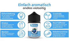 Twizzy Cranberry, Lebensmittelaroma - 60 ml - Intensives Aroma - Ideal zum Backen Aromen Naty Shop