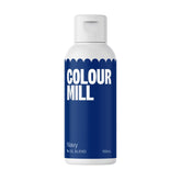 Colorant alimentar pe bază de ulei Colour Mill Blend, culoare bleumarin - Colorant alimentar pentru ciocolată, fondant, brioșe, prăjituri, copt, macaroane - Colorant alimentar pentru decorarea torturilor - 100 ml