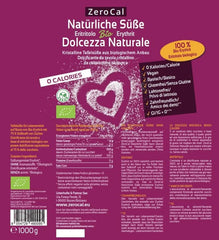 Zerocal – Bio-Erythrit 1 kg Süßstoffe Naty Shop