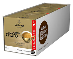 Dallmayr Crema d´Oro, XXL-Vorratsbox & Dallmayr Crema d´Oro intensa (48 Kaffeekapseln, Intensität 9 von 12, 100% Arabica-Bohnen), 3er Pack (3x16 Kapseln)