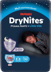 DryNites Pyjamahosen für Jungen 3–5 Jahre, 1 Packung (1 x 16 Stück)