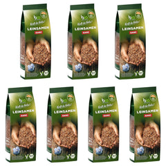 Semințe de in integrale Biozentrale | 7 x 400g semințe de in organice | Ideale pentru iaurt, musli și pâine | Alternativă la psyllium, semințe de cânepă și semințe de chia