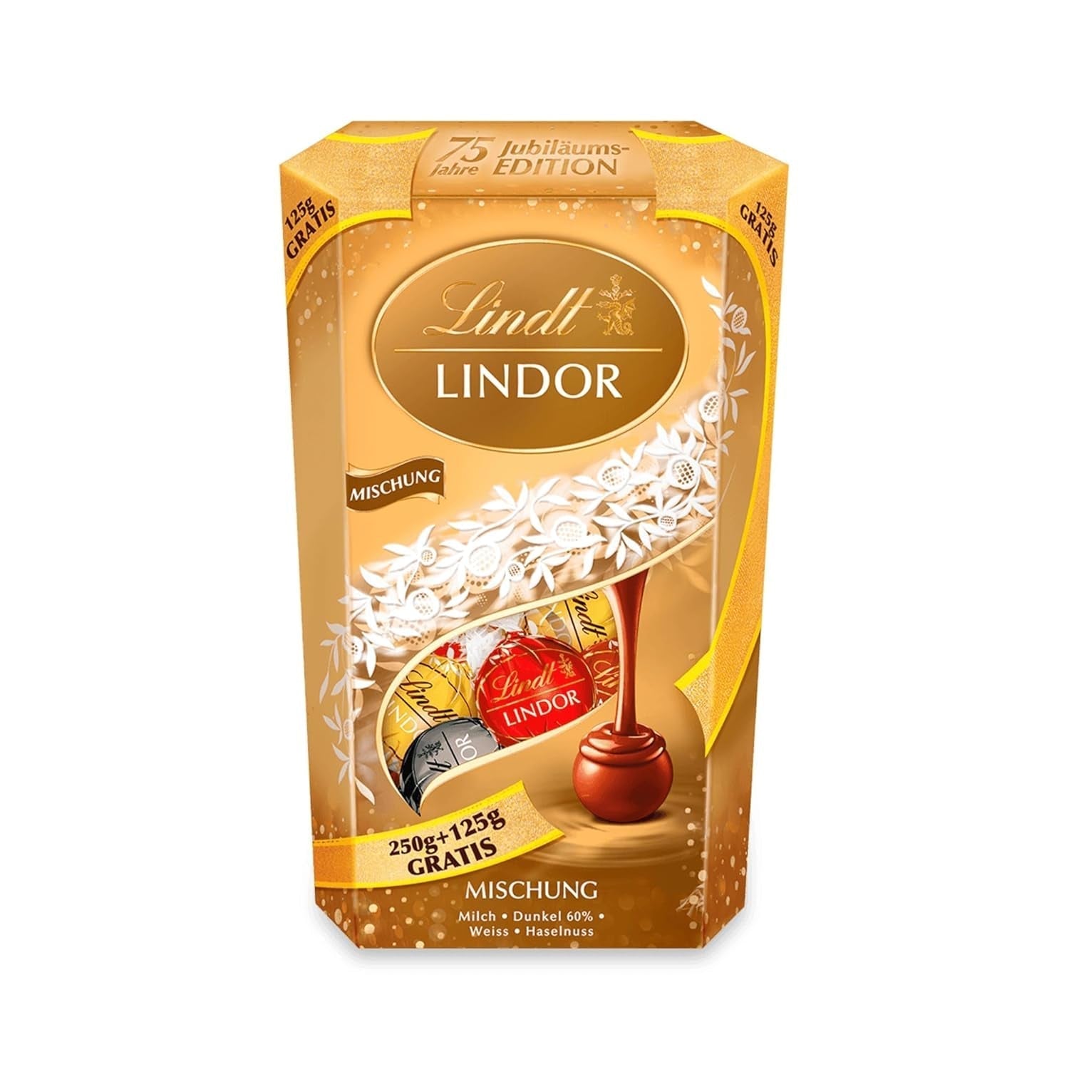 Lindt Chocolate LINDOR Balls Cheesecake Bomboane de Ciocolata Naty Shop 375 grame Ciocolata mixt
