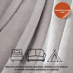 Brentford's Ultra Soft Fleece-Tagesdecke, Silbergrau, großes Doppelbett – 150 x 200 cm. Betten und Decken. Beuche den Brentfords-Store