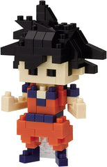 NANOBLOCKS Bandai - Nanoblock - Son Goku - Dragon Ball Z - Mini-Bausteinfigur - Konstruktionsspiel - Bausatz für Manga-Pixel-Figur - NBDB001