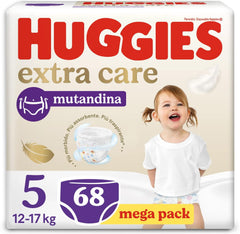 Huggies Extra Care Windeln, ultra saugfähig, Größe 5 (12-17 kg), 68 Stück