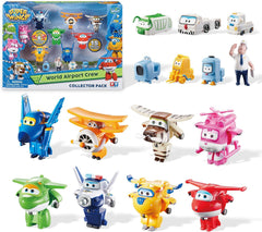 Super Wings Transform-A-Bots World Airport Crew – Serie 1 – Crew-Sammlerpaket – 15 Spielzeugfiguren – 2-Zoll-Actionfiguren Naty Shop S1-15 Figuren