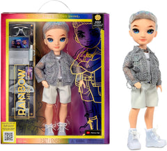 Rainbow High Modepuppe – Aidan Russel - Lila Junge Puppe – Modisches Outfit & 10+ Bunte Spiel-Accessoires - Für Sammler und Kinder von 4-12 Jahren