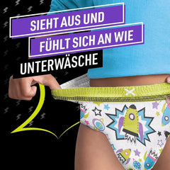 Raumschiff-Pyjamahosen, 10er-Pack saugfähige Nachthosen, 7 Jahre, 17 kg–30 kg, Auslaufschutz für die ganze Nacht