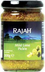 Rajah Mild Lime Pickle – Mild eingelegte Limetten – Ideal als Begleitung zu Curry, Fleisch, Käse, Poppadums & Vorspeisen – 1 x 300 g