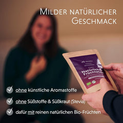 Ceai natural din fructe BIO vrac, fără arome, delicat și natural, cu fructe de cătină, fructe de soc și fructe de aronia, 200 g